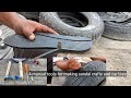 4 manual tools for making rubber crafts and used tires.