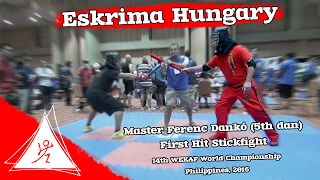 Dankó Ferenc - First hit stickfight 1. - 14th WEKAF World Championship - Philippines, 2016