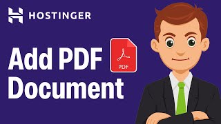 How To Add A PDF Document In Hostinger Website Builder - Step By Step (2026 Guide)