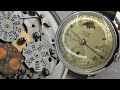 Abandoned Triple Date Moon Phase Watch Restored to Running Condition - Record Datofix  Restoration