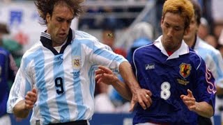 Gol Batistuta Argentina 1 Japon 0 HD, Francia 98 Relato Marcelo Araujo