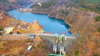 【JAPAN DRONE】（冬の空撮）　栃木県　塩原ダム (totigi siobara dam)