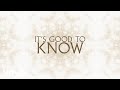 Zach Williams - Good To Know (official Lyric Video)