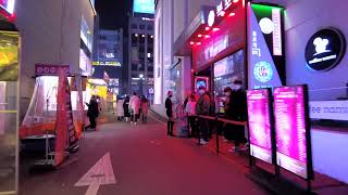 Seoul Walk Korea Travel Vlog 4K - Walking Gangnam night street - World Nightlife 서울 강남 클럽 거리 하일라이트