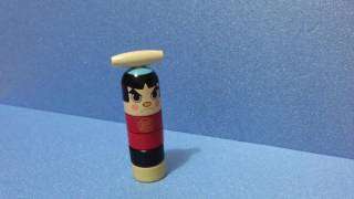 ダイソー 木製だるま落とし / Stacking Daruma Game    Japanese Toys