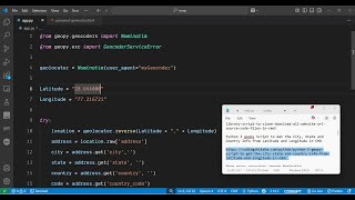 Python 3 geopy Reverse Geocoding Script to Get the City, State Info from Latitude and Longitude