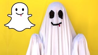 DIY Easy Halloween Costume: Snapchat Ghost || Lucykiins