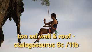 ton sai wall \u0026 roof -  stalagasaurus 6c / 11b