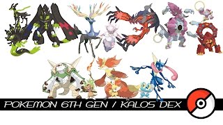 Pokemon 6th Gen / Kalos Dex