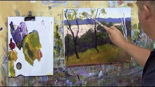 Learn To Paint TV E63 "View From Mt Walsh" Acrylic Painting Beginners Step By Step