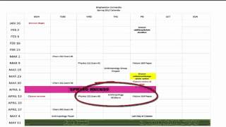 Semester Calendar Tutorial
