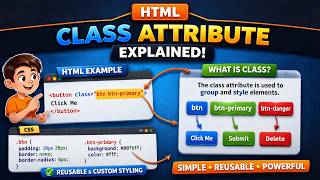 HTML Class Attribute Explained (Full Guide) | Master Classes in HTML & CSS 🚀 | Class Attribute