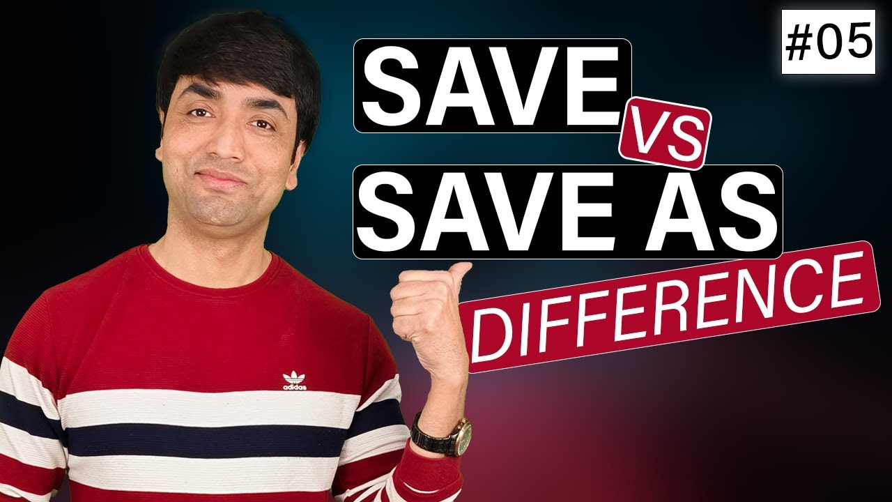 Difference Between Save And Save As Excel - YouTube