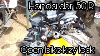 How to open key lock honda cbr 150r | Open the bike key lock |