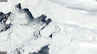 25 years of melting -- Time lapse: Thwaites Glacier in Antarctica