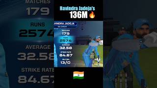 🇮🇳💪Ravindra Jadeja's 136M Trademark Sixer in Real Cricket 22 | Ind vs Pak Asia Cup #shorts