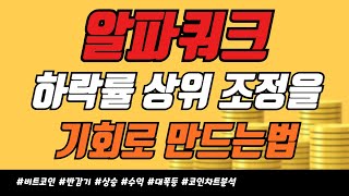 알파쿼크 - 하락률 상위 종목일때 // 저점매수 기회 빠르게 체크하세요!! (반등전, 저점매수 전략 공개)