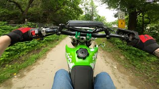 KLX140 Wide Open Solo Trail Riding