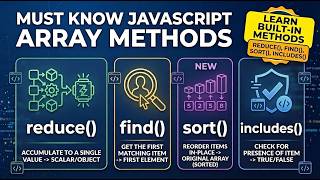 JavaScript Reduce, Find, Sort & Includes Explained | Interview Questions + Practical Examples