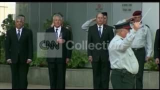 MIDEAST:HAGEL MEETS ISRAELI MINISTRY OF DEFENSE