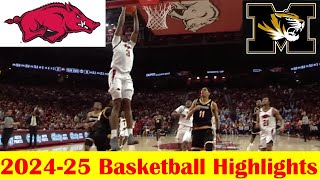 #15 Missouri vs Arkansas Basketball Game Highlights 2 22 2025