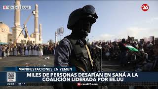 Miles de personas desafían en Saná a la coalición liderada por EEUU