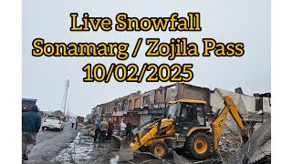 Zojila Update Official is live #Live snowfall at Sonamarg Zojila#current weather update, 10/02/2025,