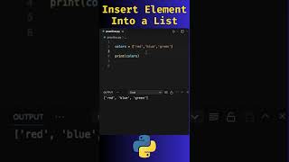 Insert an Element into a List in Python #python
