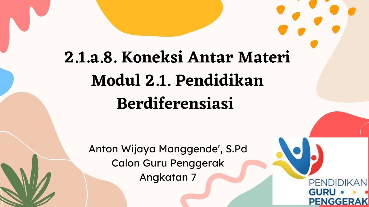 Koneksi Antar Materi_Pembelajaran Berdiferensiasi - YouTube