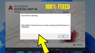 AutoCad FATAL ERROR Unhandled Access Violation Reading 0x0028 Exception at FED94060h - How To Fix ✅