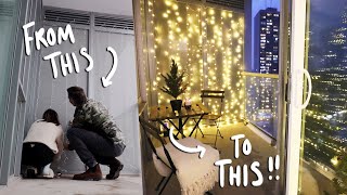 Holiday BALCONY MAKEOVER! Finally decorating my outdoor space! Day 9!