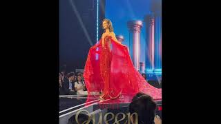 Miss Ukraine FALLS during Miss Cosmo 2024 Evening Gown – 2 Angles of view