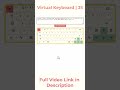 Virtual Keyboard JavaScript Events #HTML #CSS #JS #asmr #virtualkeyboard