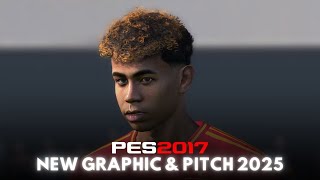 PES 2017 REALISTIC GRAPHIC + PITCH 2025 BY ROMAN AHMED