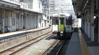 飯山線キハ110系 長野駅発車 JR East Iiyama Line KiHa110 series DMU