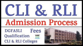 CLI & RLI Admission Process || DGFASLI || Qualification/Experience || Fees || HSE STUDY GUIDE
