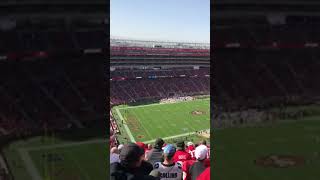 Nosebleed seat view at a San Francisco 49ers game