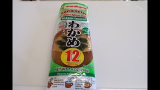 How to make Japanese Instant Miso Soup Wakase seaweed Marukome, Just in seconds!