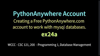 24a PythonAnywhere Account Creation