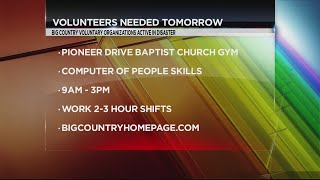 Volunteers still needed Tuesday for Abilene tornado recovery efforts