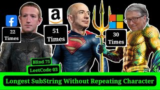 String Tech Interview Que @ google, meta, amazon - Longest Substring Without Repeating Characters: 3