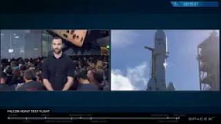 SpaceX Launch Falcon Heavy LIVE : 1st Falcon Heavy Launch & Landing