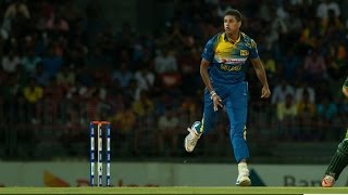 Binura Fernando getting his first international wicket of Shahid Afridi (July 31st 2015)