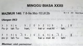 Mazmur Tanggapan Edisi Lama|| Minggu 10 November 2024|| MINGGU BIASA XXXII (32) Tahun B