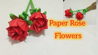 how to make paper rose origami | paper craft flowers | diy flower