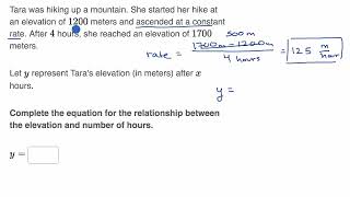 Math Algebra 1 - Constructing linear equations from context