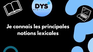 FRANCAIS - 3EME - Je connais les principales notions lexicales