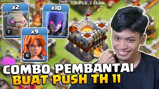 VALKYRIE JADI SEGANAS INI! Combo Ini Cocok Buat Push Trophy TH 11 - COC Indonesia