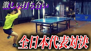 栃木県全日本代表選手と真っ向勝負！激しいラリー戦を制するのは…。【卓球】