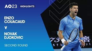 Enzo Couacaud v Novak Djokovic Highlights | Australian Open 2023 Second Round